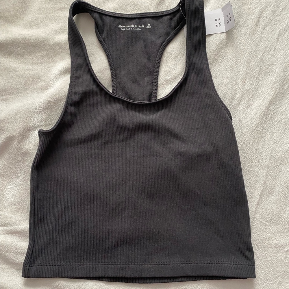 Dark gray tank top from Abercrombie and Fitch